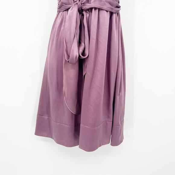 Susana Monaco Womens 100% Silk Y2K Plunge Halter Neck Mini Slip‎ Dress Size 2 - Picture 3 of 9